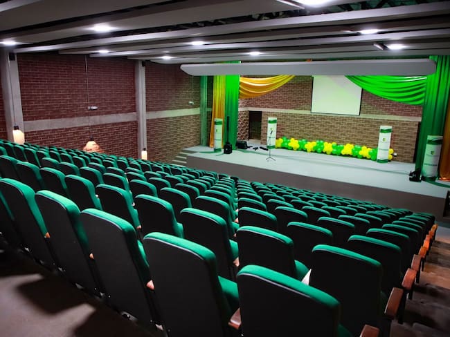 Renovación del Teatro Pedro Nel Granada en Caramanta. Foto: gobernación de Antioquia.