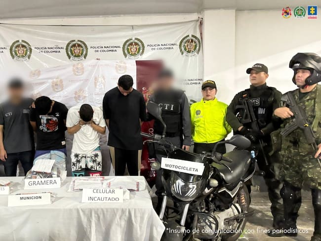 Las tres personas capturadas están señaladas del crimen de un miembro de la Policía en el Tolima