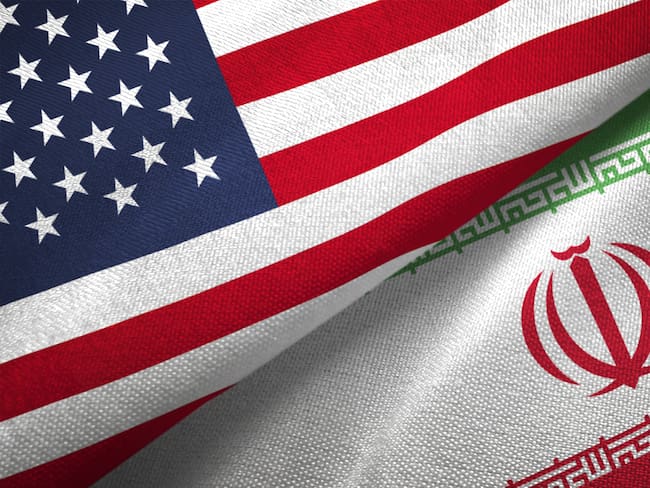 Bandera de Estados Unidos e Irán. I Foto: Getty Images.